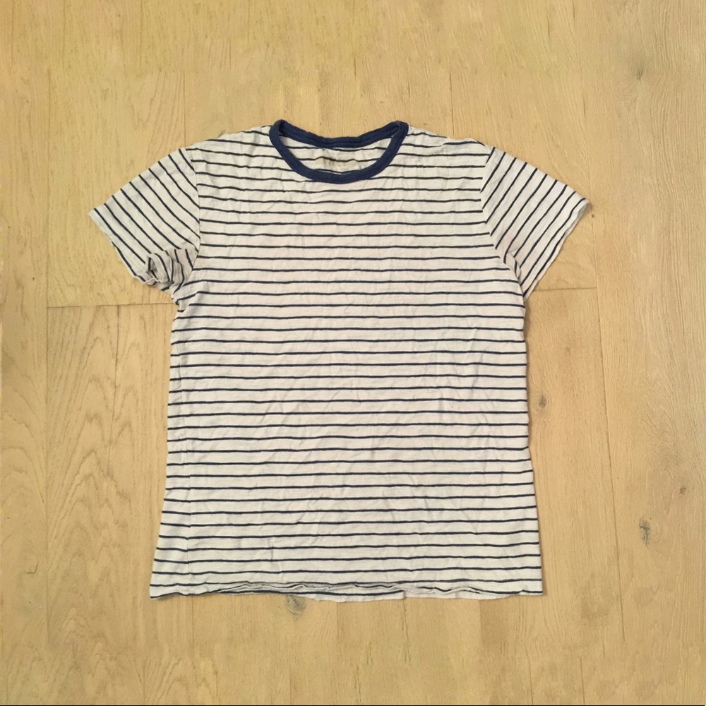 Blue & white Striped Tee shirt